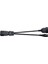 IEC320 C14 Erkek IEC320 C13 + Euro Soket Uzatma Kablosu Bağlayıcı Kablo Adaptörü Kablosu, 350MM (Yurt Dışından) 4
