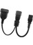 IEC320 C14 Erkek IEC320 C13 + Euro Soket Uzatma Kablosu Bağlayıcı Kablo Adaptörü Kablosu, 350MM (Yurt Dışından) 5