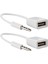 2x 3.5mm Erkek Ses Aux USB 2.0 Tipi Bir Kadın Otg Dönüştürücü Kablosu (Yurt Dışından) 1