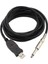 USB Gitar Kablosu Erkek 6.5mm Mono Elektrikli Stüdyo Ses Bağlayıcı Kordon (Yurt Dışından) 2