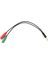 3.5mm 1/8 "erkek Stereo Için Çift 3.5mm Kadın Y Splitter Kulaklık Ses Kablosu (Yurt Dışından) 5