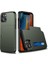 Apple iPhone 12 6.1 Inç Uyumlu Kart Yuvalı Plastik + Tpu Hibrit Telefon Kılıfı - Ordu Yeşil (Yurt Dışından) 1