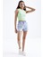 Fıstık Yeşil Basic Kolsuz O Yaka Kadın Crop Top Atlet - 97204 2