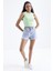 Fıstık Yeşil Basic Kolsuz O Yaka Kadın Crop Top Atlet - 97204 4