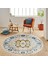 Dijital Baskı Yıkanabilir Kaymaz Taban Yuvarlak Halı RVG7150 1