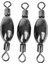3 Adet Balıkçılık Varil Swivels Hızlı Bataklıklar Deniz Kursu Barell Rig Swivels 5.25G (Yurt Dışından) 2