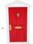 1:12 Dollhouse Minyatür Lüks Ahşap Kırmızı Dış Kapı 4 Anahtarı ile Panel (Yurt Dışından) 1