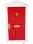1:12 Dollhouse Minyatür Lüks Ahşap Kırmızı Dış Kapı 4 Anahtarı ile Panel (Yurt Dışından) 2