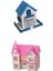 1:12 Ölçekli Dollhouse Minyatür Mavi Çatı Dıy Yapı Tavan Modelleri 2 Takım (Yurt Dışından) 1
