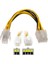 Atx 12V 4 Pin Cpu Güç Kablosu To 8 Pin Power Kablo 30 cm 2