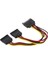 Sata 15 Pin Erkek To 2x Y Sata Power Çoklayıcı Uzatma Kablosu 30 cm 4