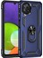 Samsung Galaxy M22 Kılıf Military Ring Holder Lacivert 1