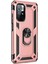 Xiaomi Redmi Note 11T Kılıf Military Ring Holder Rose Gold 2
