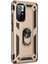 Xiaomi Redmi Note 11T Kılıf Military Ring Holder Gold 2