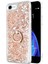 Apple iPhone Se 2022 Kılıf Glitter Liquid Holder Gold 1