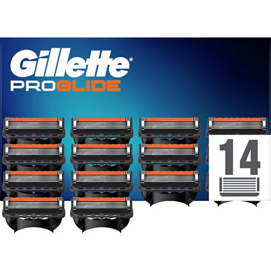 Gillette Fusion ProGlide 14'lü Yedek Tıraş Bıçağı Karton Paket