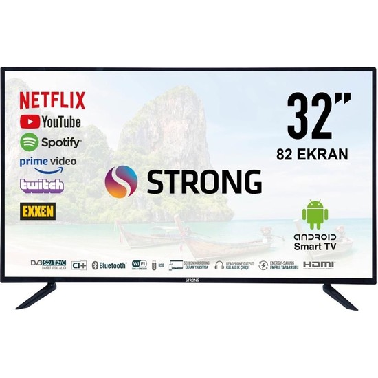 Strong CV32ES2000 32" 82 Ekran Uydu Alıcılı Android Smart LED TV