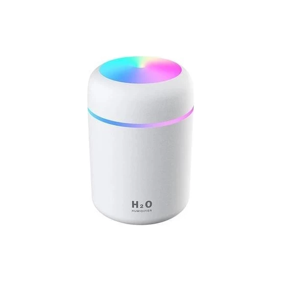 Bayındır Elektronik LED Işıklı Mini Ortam Oda Hava Nemlendirici ve Taşınabilir Buhar Makinesi H2O Humidifier