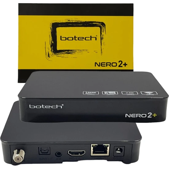 Botech Nero 2+ Plus Lınux Tabanlı Ethernet Girişli Ip Tv Uydu Alıcısı (Wifi* Dolby)