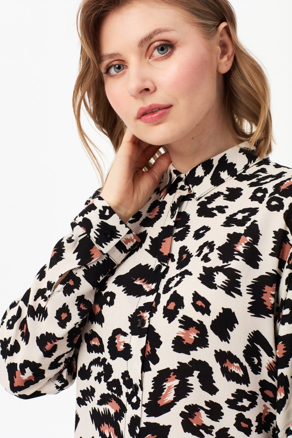 Esswaap Zebra Desen Tunik Ekru görsel 3