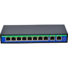 Prettiya 8 + 1 Bağlantı Noktası Poe Switch 802.3AF / Cctv Ip Kamera Için Ethernet Üzerinde Güç (Yurt Dışından)