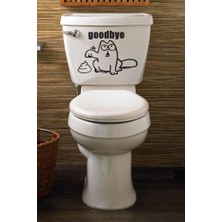 Lizpo Decor Goodbye Klozet Kapağı Sticker