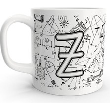 Rock'n Fox Z Harfi Fizik Formül Tasarım Harfli Kupa Bardak