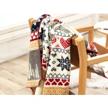 English Home Winterfell Krm Akrilik Tv Battaniye 130 x 170 cm Lacivert - Kırmızı