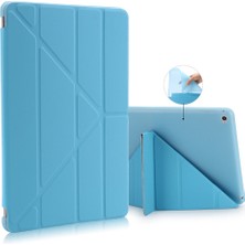 Smart Tech Apple Ipad 2 / 3 / 4 Smart Cover Üçgen Stand Arkası Şeffaf Tablet Kılıfı