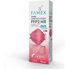 Famex N95 Ffp2 Koruyucu Maske Pembe Renk 10 Adet Tekli Paket Fish Modeli