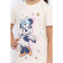 Minnie Mouse Lisanslı Kız Çocuk Şortlu 2'li Takım
