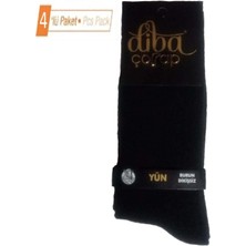 Diba Erkek Kışlık %71 Gerçek Yün 4'lü Paket Soket  Çorap