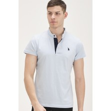 Dewberry T8560 Erkek Tişört Mavi Pamuklu Günlük Giyim