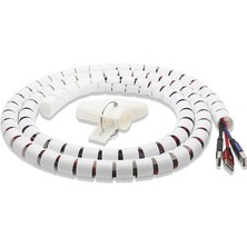 Wozlo Spiral Kablo Düzenleyici Toplayıcı Beyaz 1.5 Metre