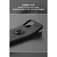 Case World Samsung Galaxy A53 ile Uyumlu Kılıf Renkli Yüzüklü Manyetik Silikon ile Uyumlu Kapak Kırmızı - Kırmızı