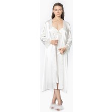 Pierre Cardin 4370 Ikili Saten Gecelik - Sabahlık Takımı