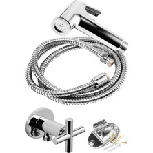 Mega Avm 4 Kollu Taharet Musluğu Spiral Tabancalı