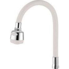 Mega Avm Renkli Kubar Esnek Lavabo Evye (Eviye) Batarya Musluk Borusu Beyaz