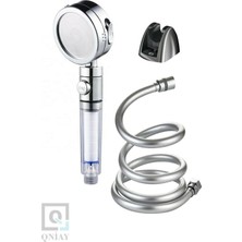 Mega Avm Filtreli Duş Başlığı New Quality Gri Pvc Hortum Mafsal Duş Seti