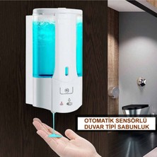 Mega Avm Beyaz Duvara Monte Sensörlü Şeffaf Otomatik Sıvı Sabunluk 400 ml