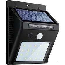 Mega Avm Sol-7 Solar Güneş Enerjili Şarj Olabilen 20 Ledli Gece Gündüz ve Hareket Sensörlü Duvar Aplik