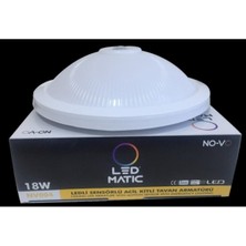 Mega Avm No-Vo NV004-18W Acil Kitli Ledli Sensörlü Tavan Aydınlatma Armatürü 6500K Beyaz Işık