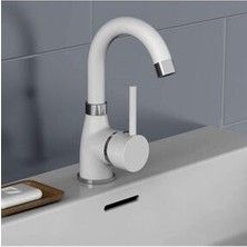 Mega Avm Beyaz Gövde Lavabo Bataryası Çizilmez