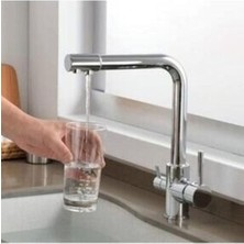 Mega Avm Su Arıtma Cihazı Için 3 Yollu Arıtmalı Evye Bataryalı Musluk(Sıcak ,soğuk ,arıtılmış Su)