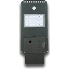 Mega Avm Solar LED Güneş Enerjili Direk Üstü Alüminyum Sokak-Cadde Armatürü 20W Işık ve Hareket Sensörlü