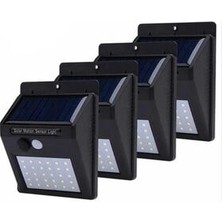 Mega Avm 20 LED Fotoselli Solar LED Duvar Lamba Işık Sensörlü Güneş Enerji 4 Adet
