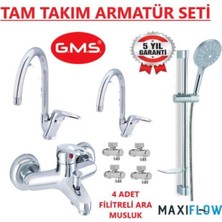 Mega Avm Batarya Seti Banyo+Lavabo+Eviye+Duş Seti+Ara Musluk