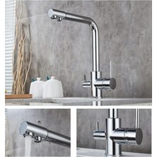 Mega Avm Su Arıtma Çıkışlı 3 Çıkışlı Dual Flow Evye Mutfak Bataryası