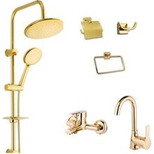 Mega Avm Altın Banyo Set
