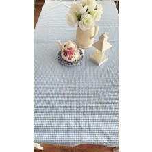 White Alamode Pötikare Mavi Masa Örtüsü 160X160CM
